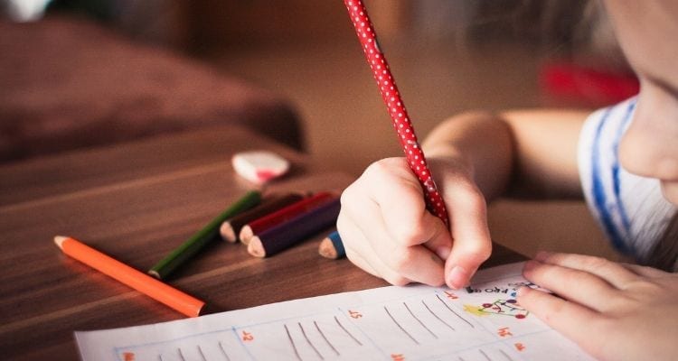 Child writing