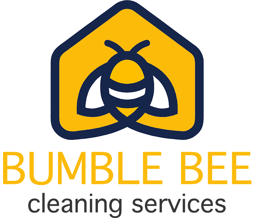 Bumble Bee Cleaning Services Horizontal Logo black bg