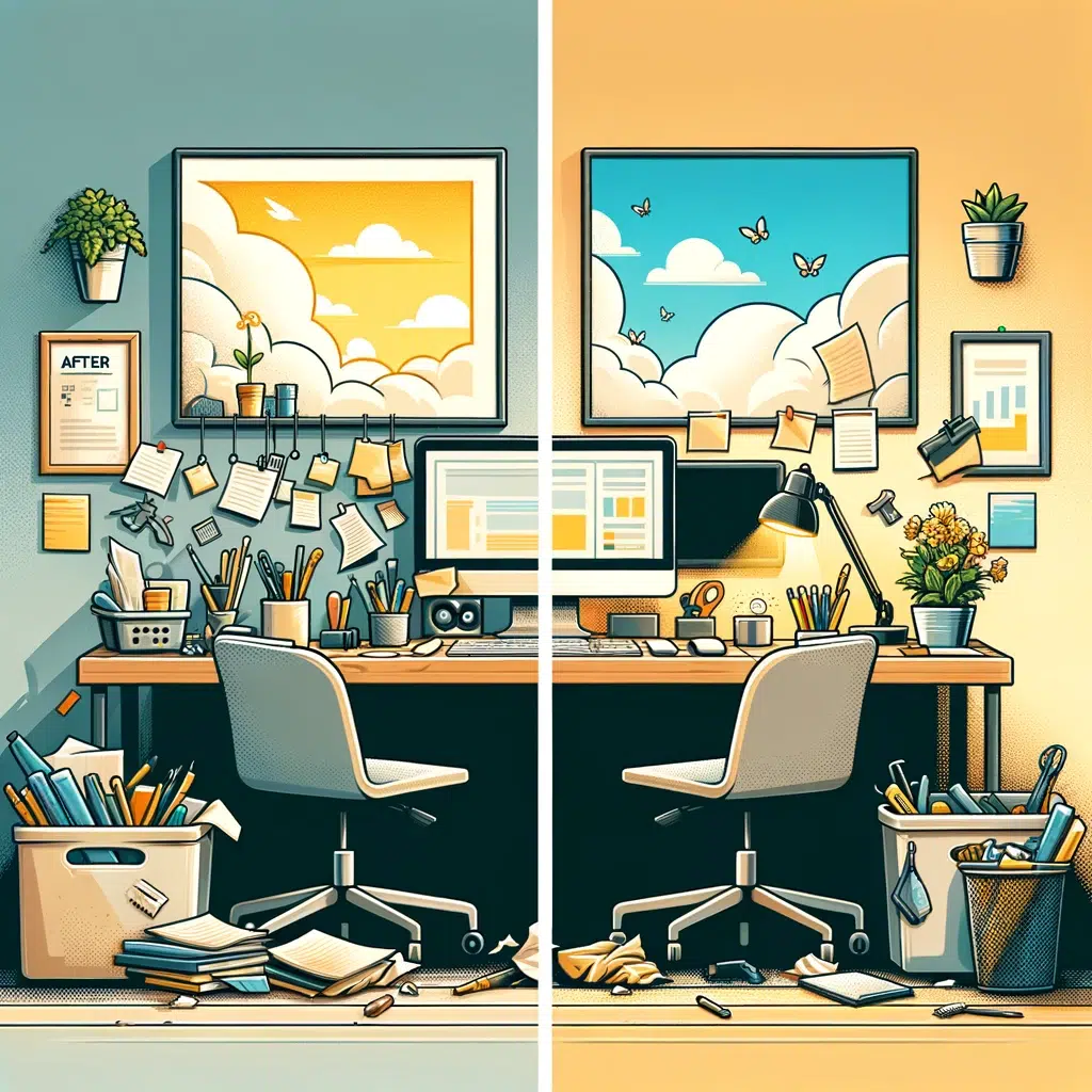Workspace With Office Cleaning Services