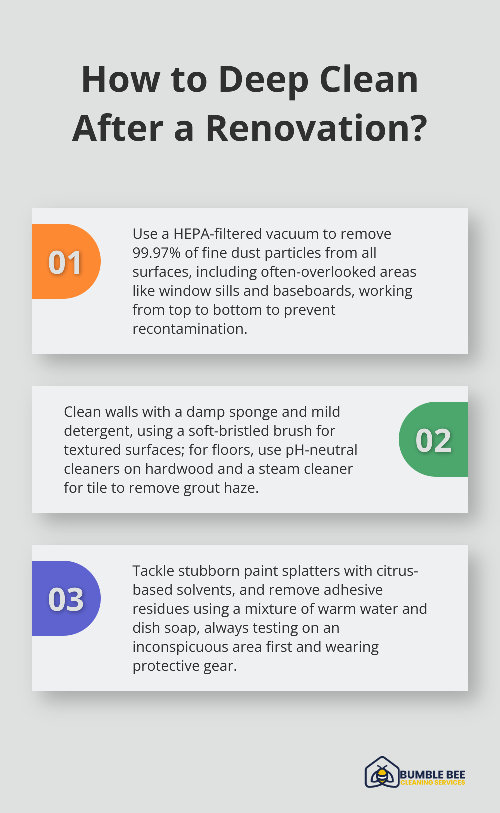 Infographic: How to Deep Clean After a Renovation?