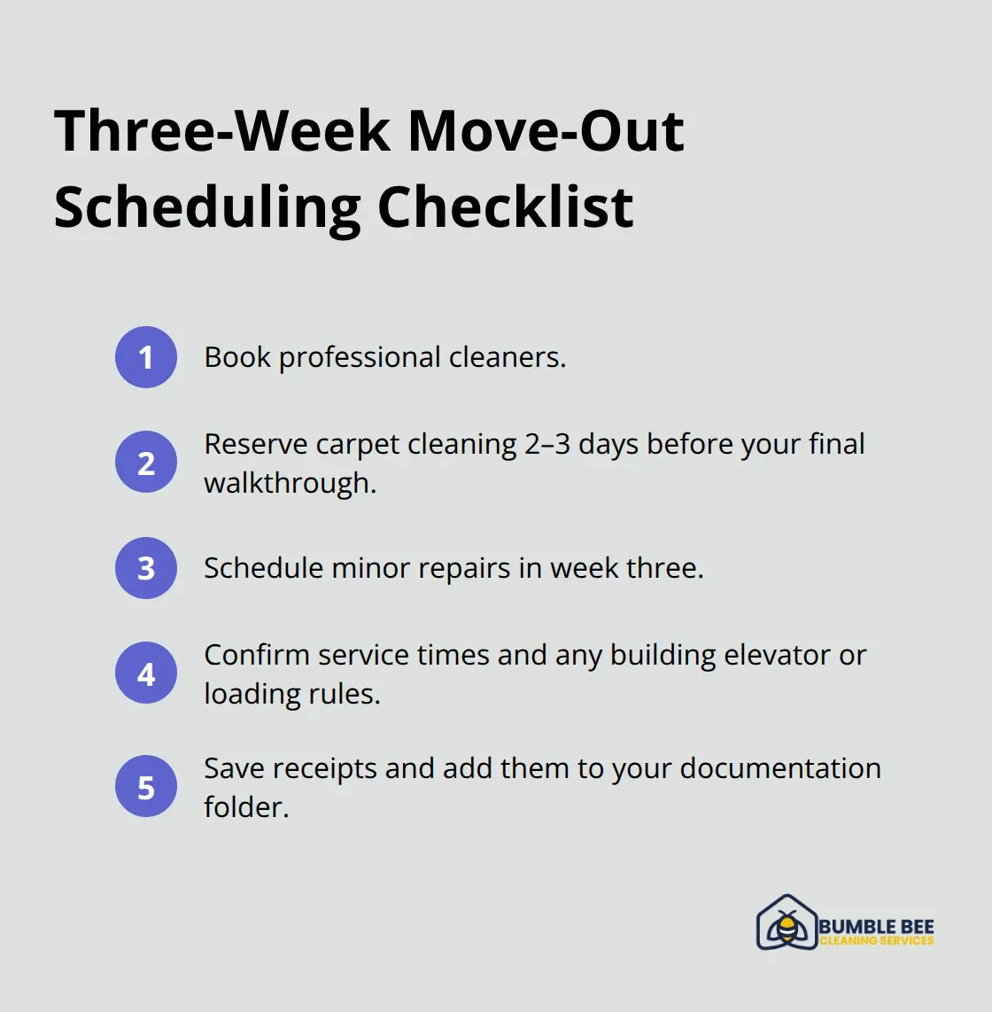 Compact checklist for scheduling professional services and repairs before move-out in Seattle. - Move-out preparation