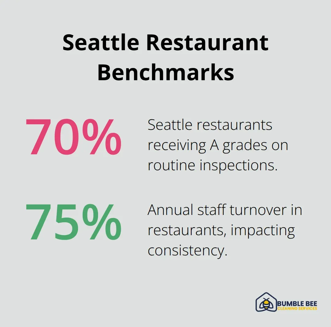 Percent of A-grade restaurants and annual staff turnover in Seattle - Restaurant sanitation
