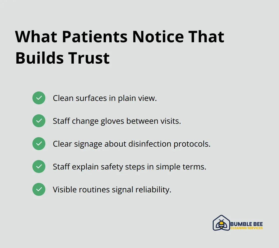 Checklist of visible hygiene signals that increase patient confidence in Seattle clinics - Clinic disinfection