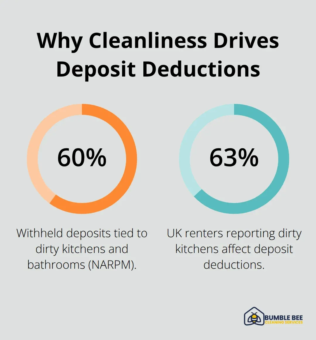 Chart showing the share of deposit deductions linked to cleanliness issues. - Final walkthrough