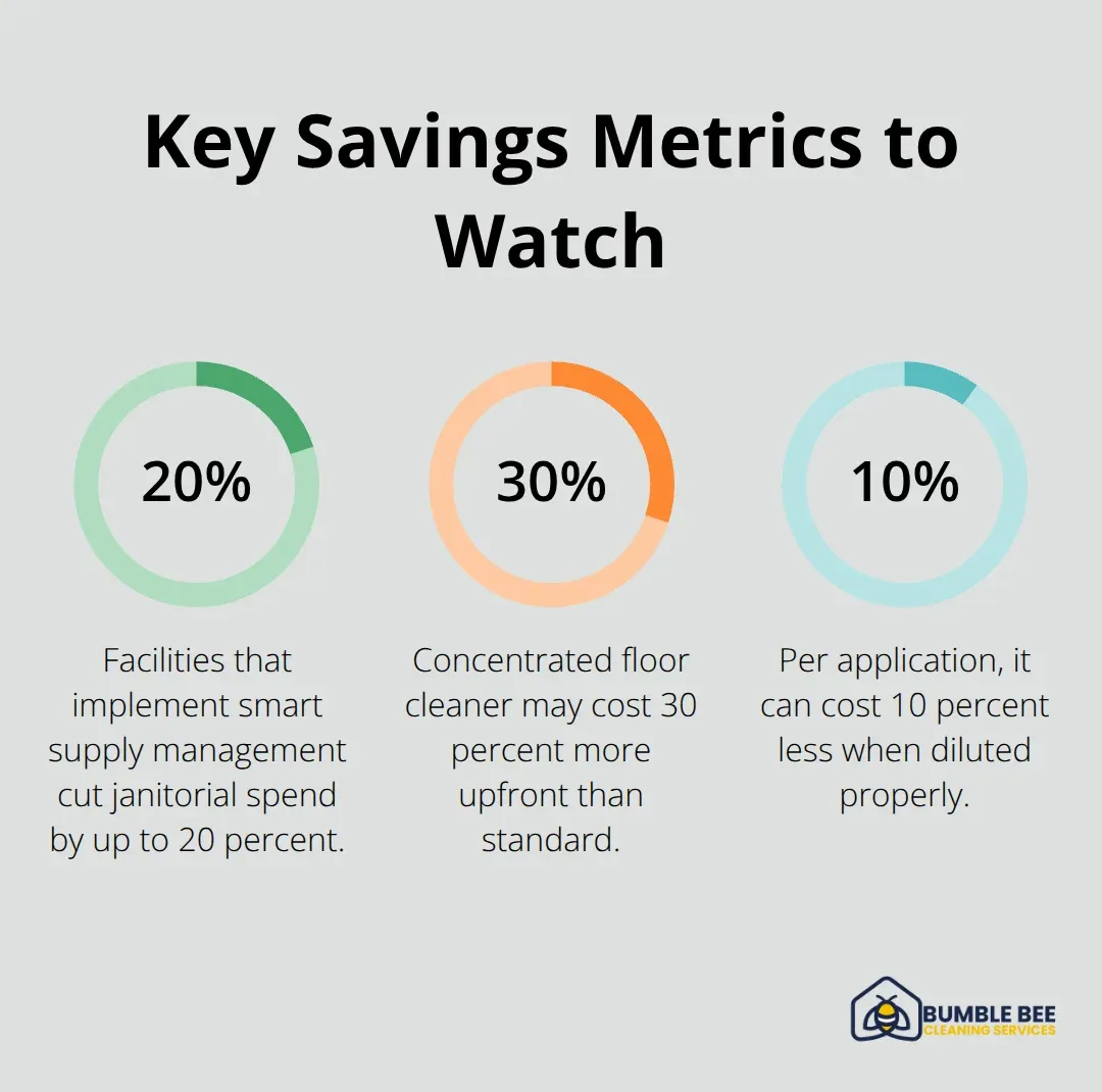 Infographic showing 20 percent spend reduction, 30 percent higher upfront cost, and 10 percent lower per-use cost - Supply management