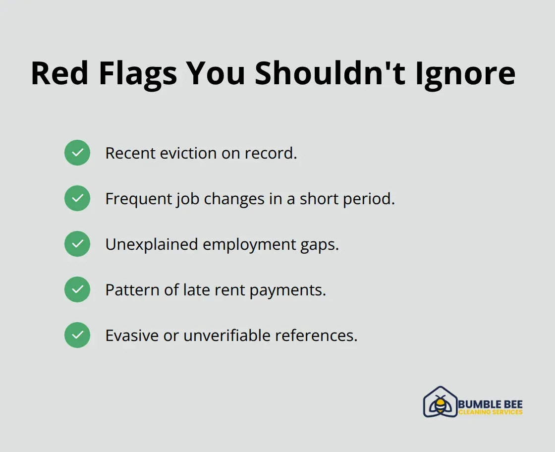 Checklist of tenant screening red flags to act on immediately