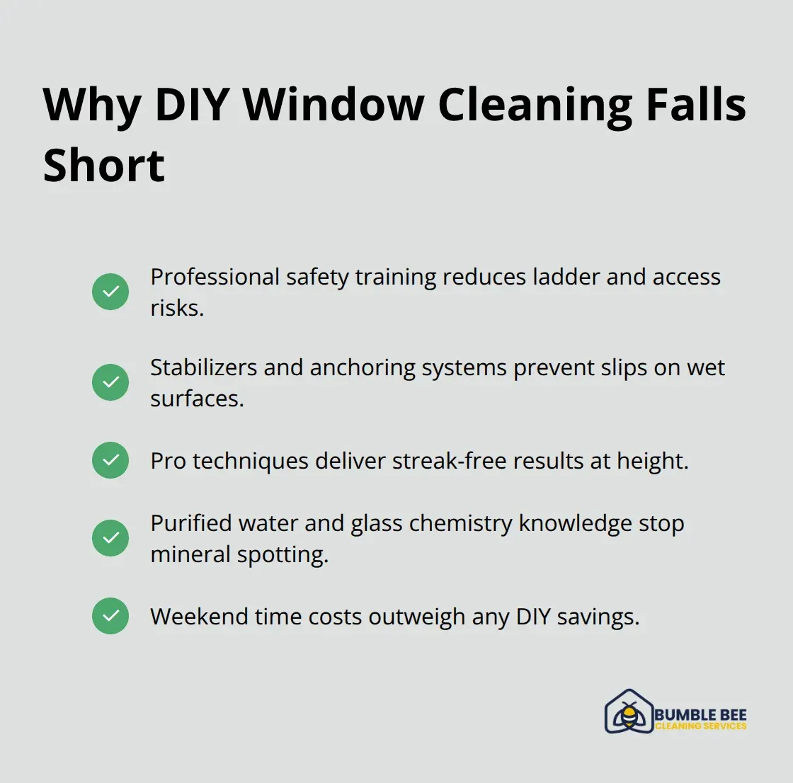 Checklist of risks and drawbacks of DIY window cleaning in Seattle - Window cleaning Seattle home