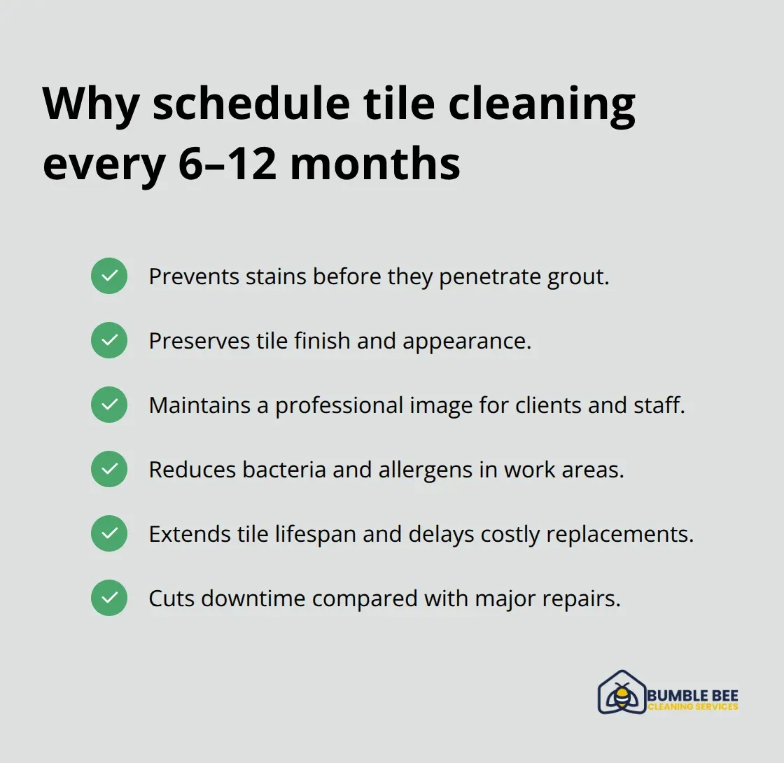 Benefits of regular professional tile cleaning for Seattle offices - Grout discoloration