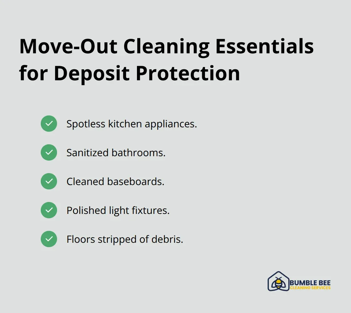 Checklist of the most important move-out cleaning tasks that protect your security deposit. - Apartment cleaning Seattle