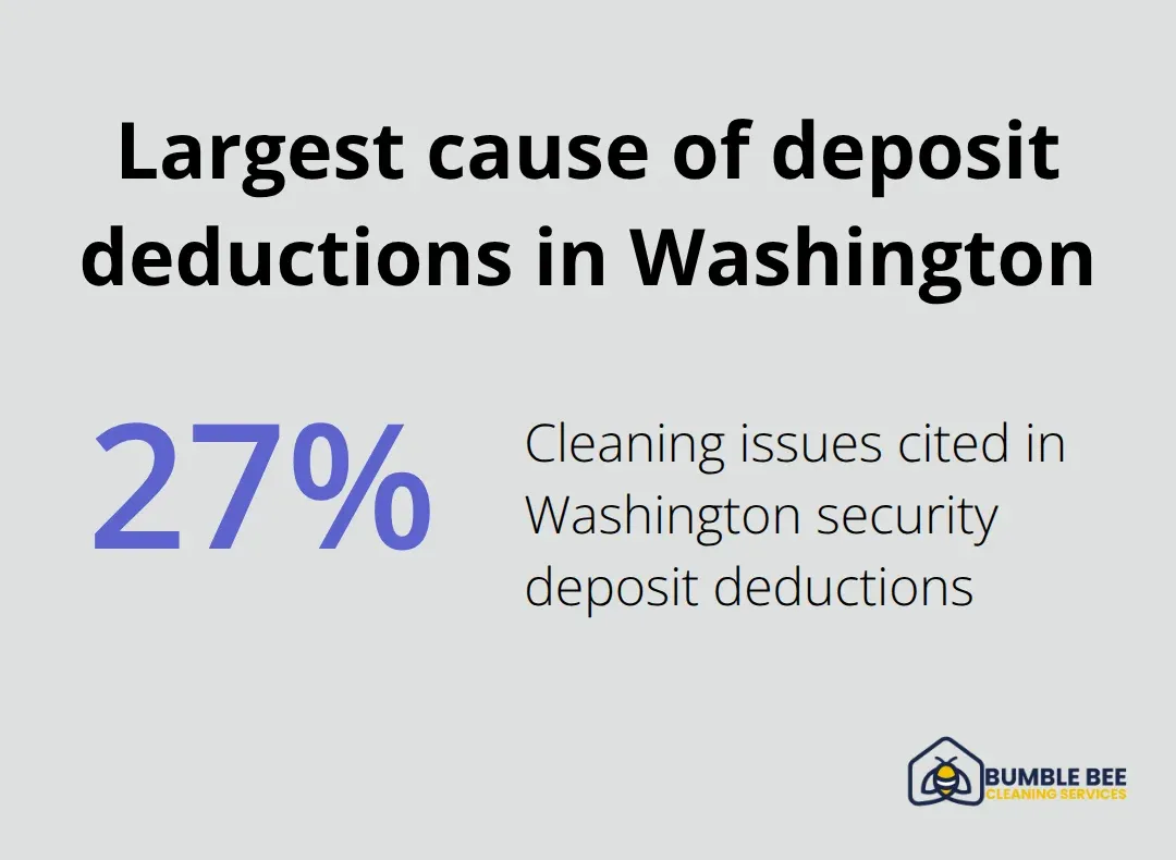 Share of security deposit deductions due to cleaning issues in Washington state - Final cleaning Seattle