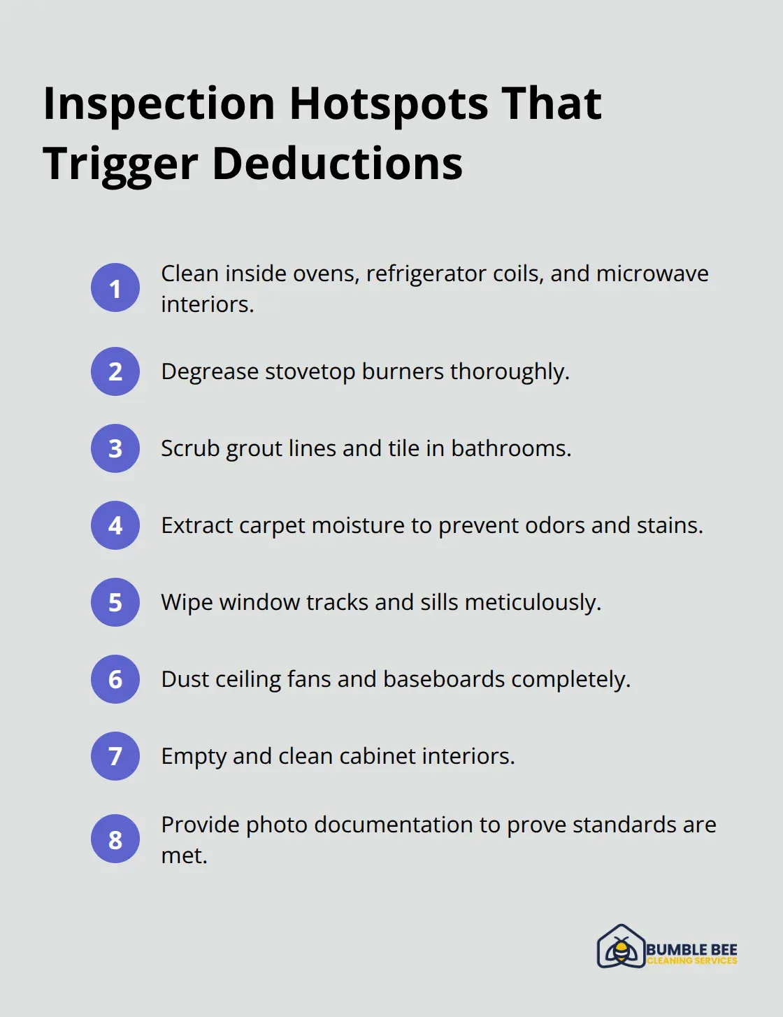 Compact checklist of areas landlords scrutinize during move-out inspections - Move-out stress