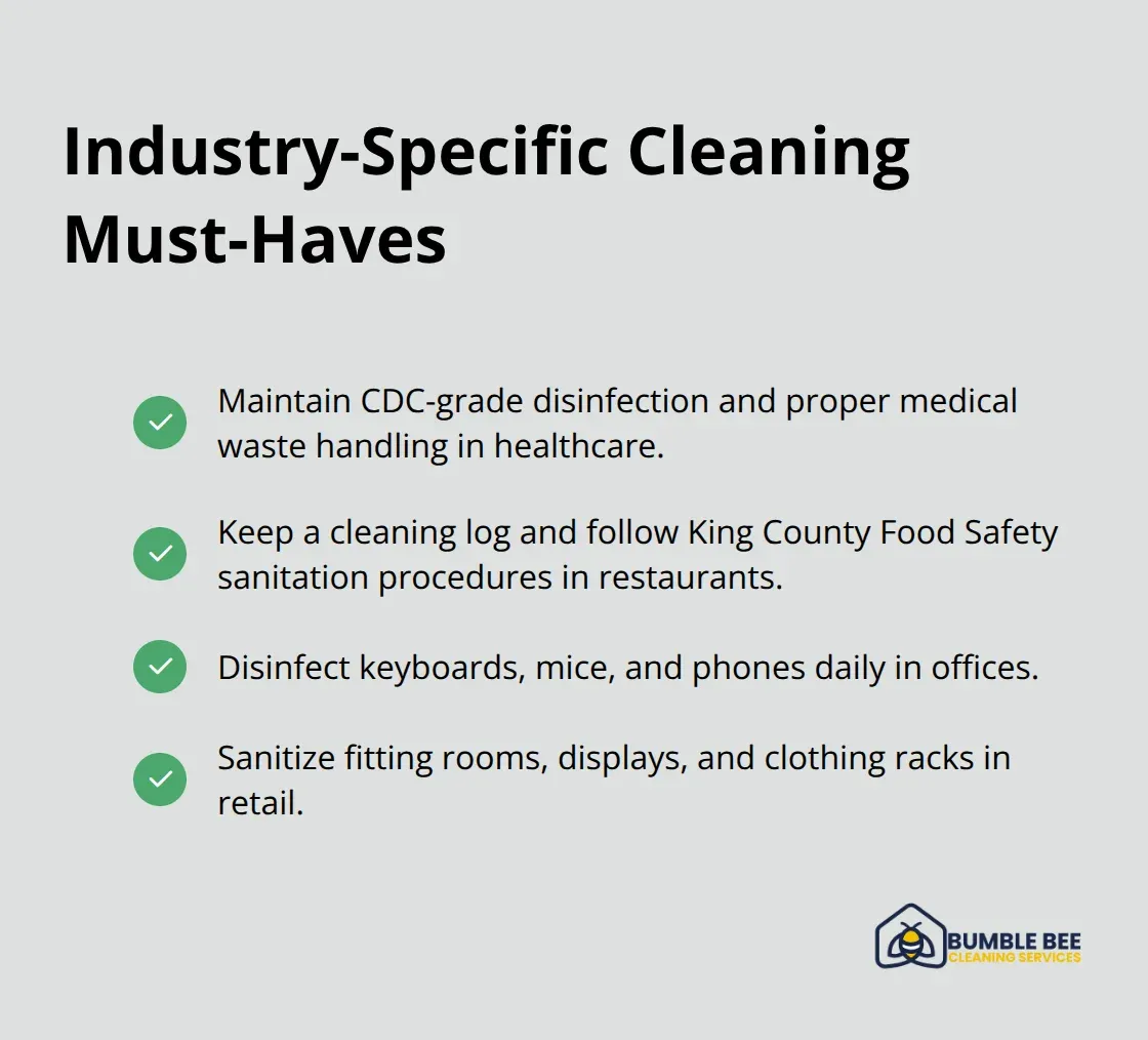 Key requirements for healthcare, restaurants, offices, and retail in Seattle