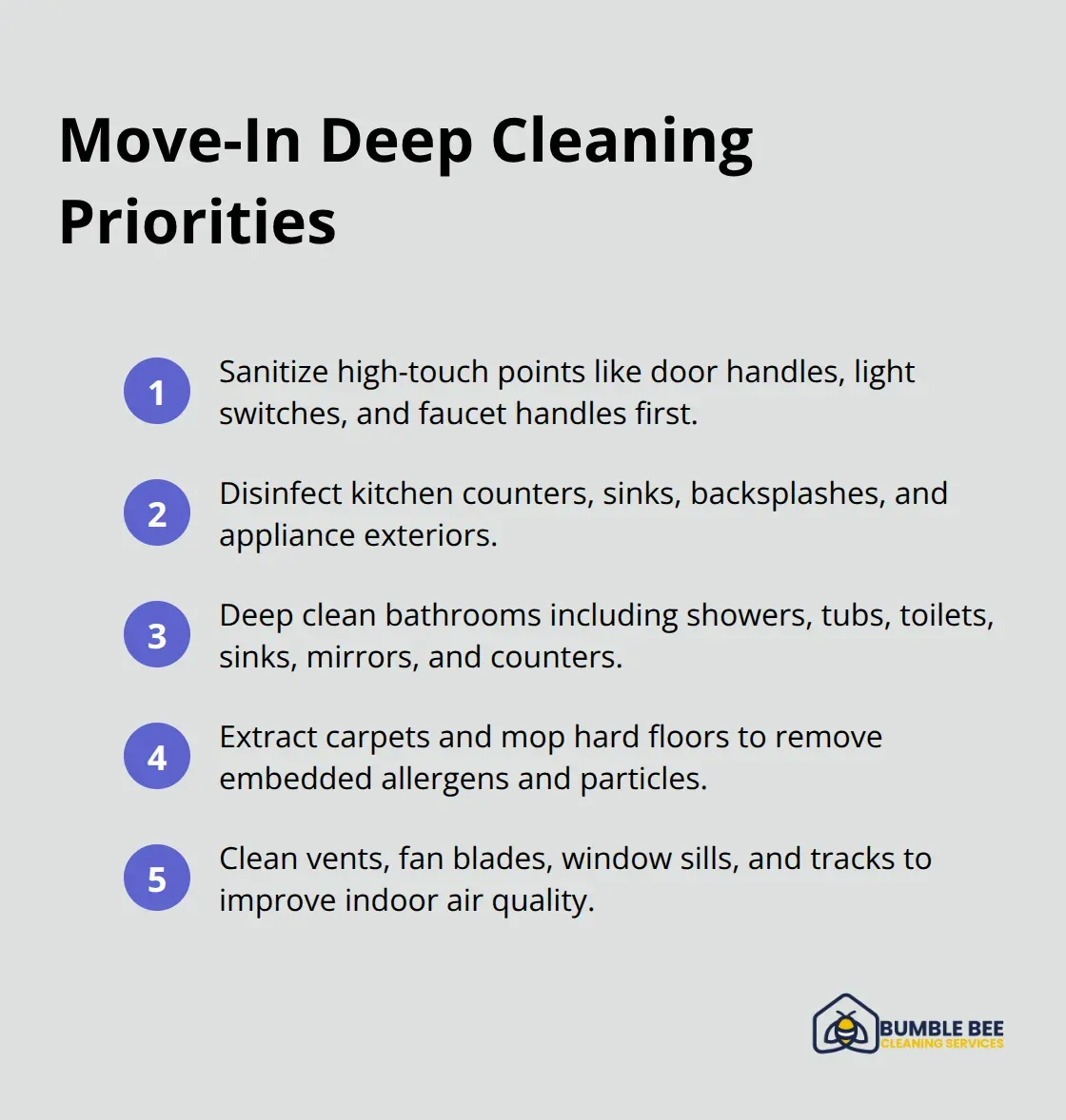 Compact checklist of top deep-cleaning tasks for a new Seattle apartment - Move-in readiness