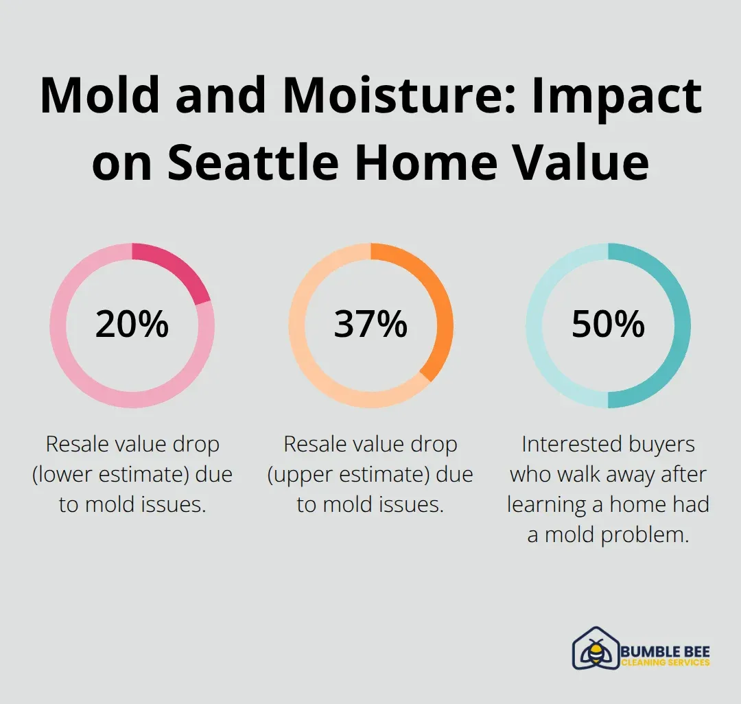 Percentages showing how mold and moisture affect Seattle home resale value