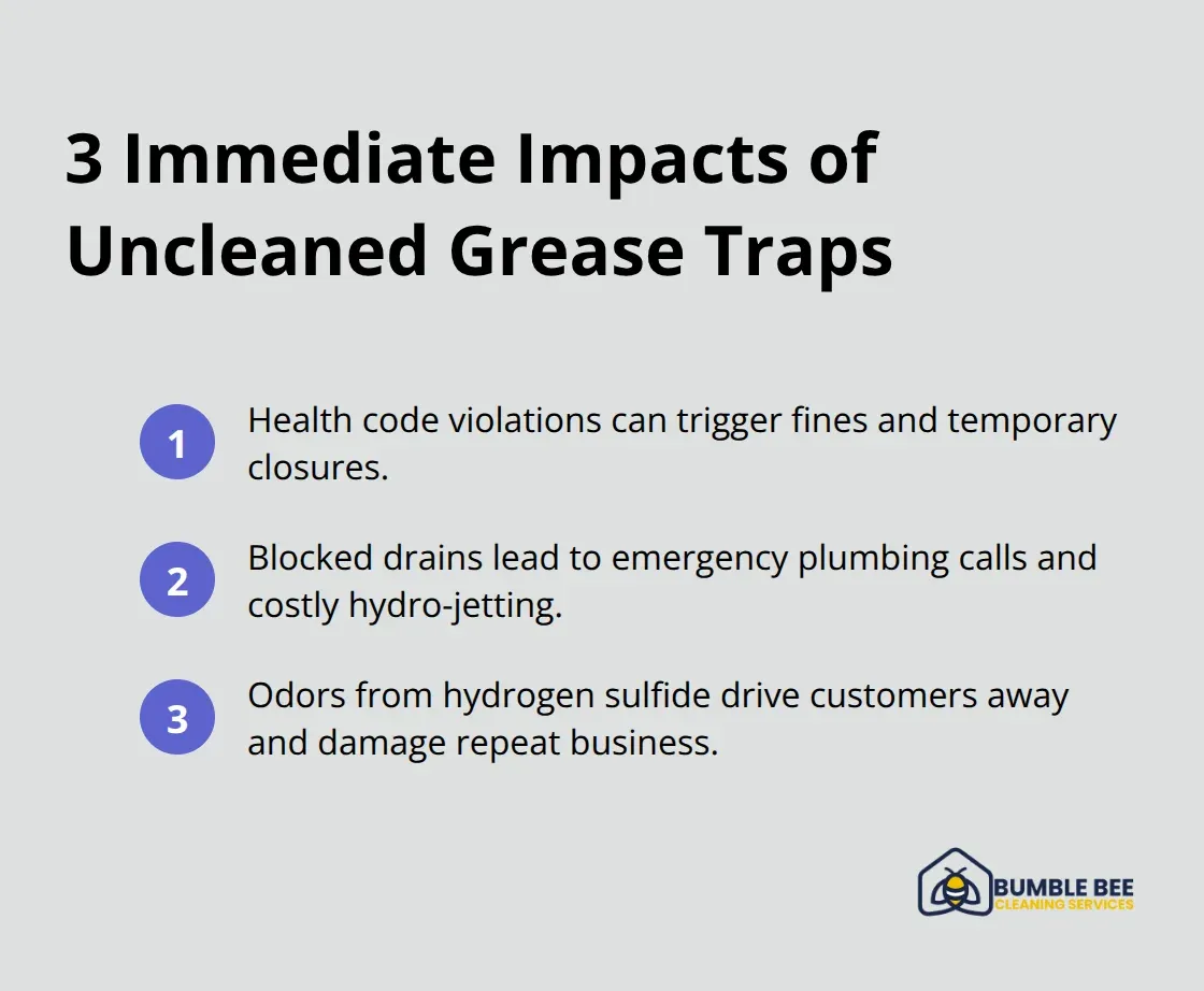 Three immediate ways neglected grease traps hurt restaurants