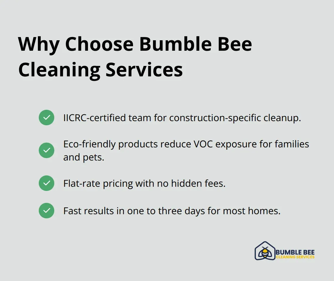 Benefits of hiring Bumble Bee Cleaning Services for post-renovation cleaning - Kirkland post renovation cleaning
