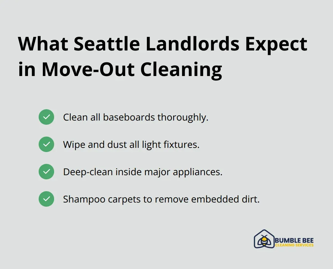 Checklist of move-out cleaning tasks Seattle landlords commonly expect - Seattle move out cleaning